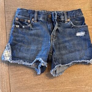 Ralph Lauren Kids Distressed Blue Shorts